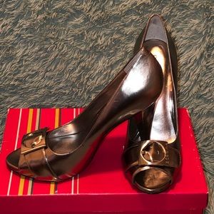 Silver BCBG Heels